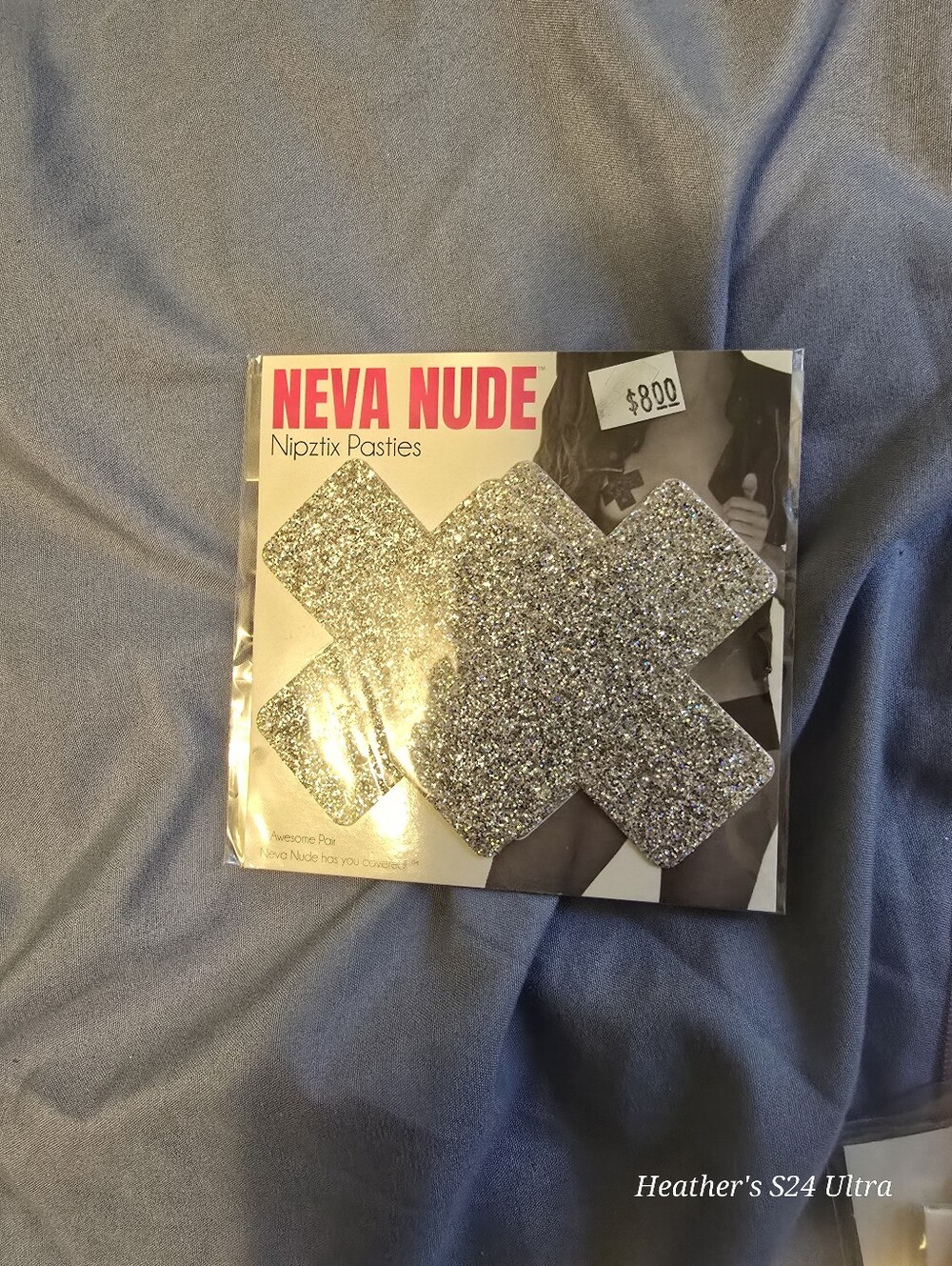 Neva Nude Glitter X Pasties - Silver
